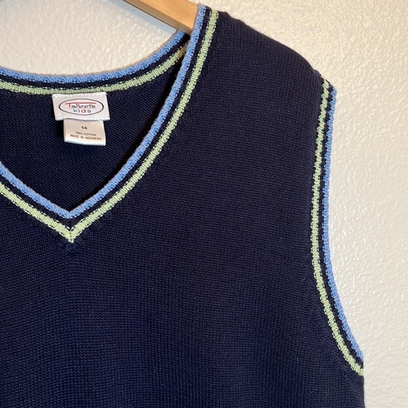 TALBOTS Knit Sweater Vest Boy Size 14 - Picture 4 of 10